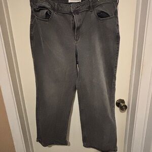 Gray Women’s Jeans — Curvy Ultra High Rise Baggy Jeans